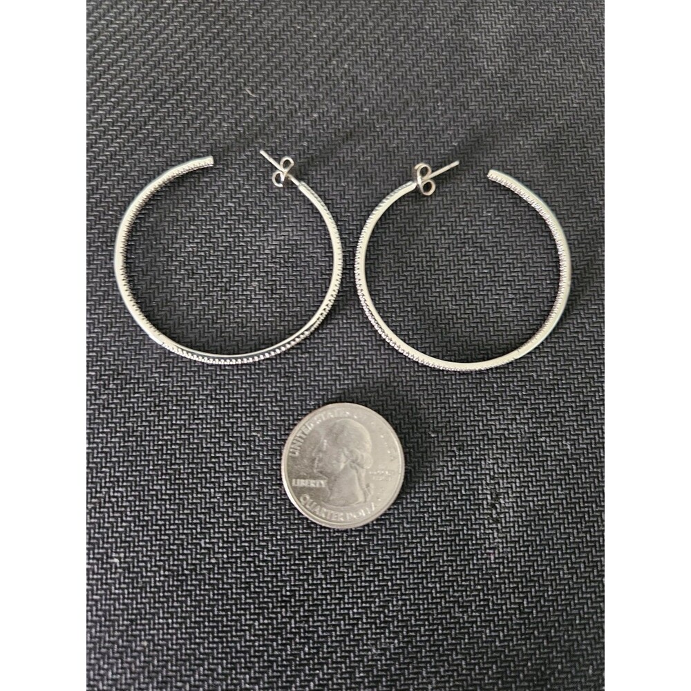 Pavé Cubic Zirconia Hoop Earrings